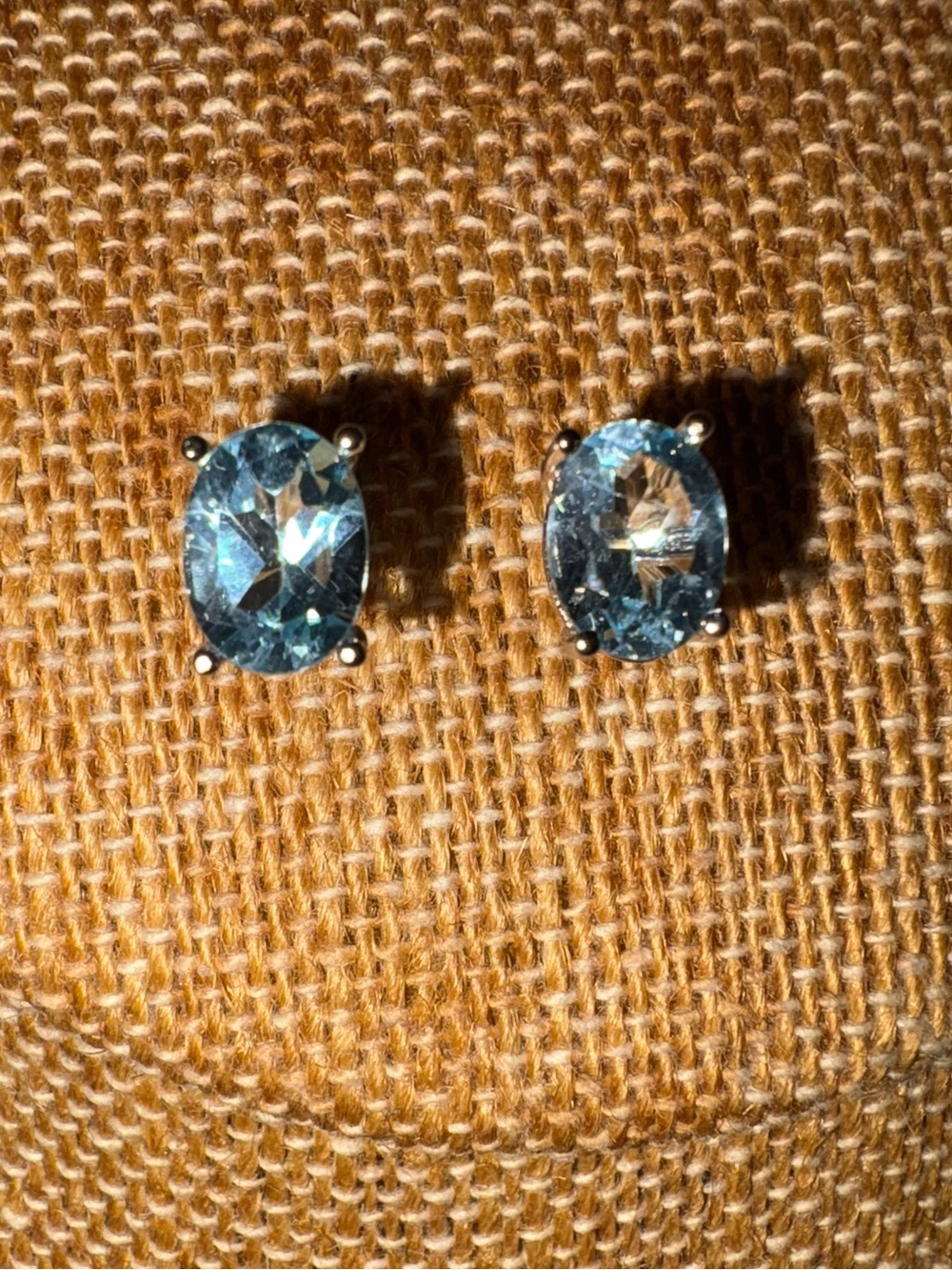 Solid Sterling Silver 2 CTW Sky Blue Topaz Earrings - Picture 3 of 5